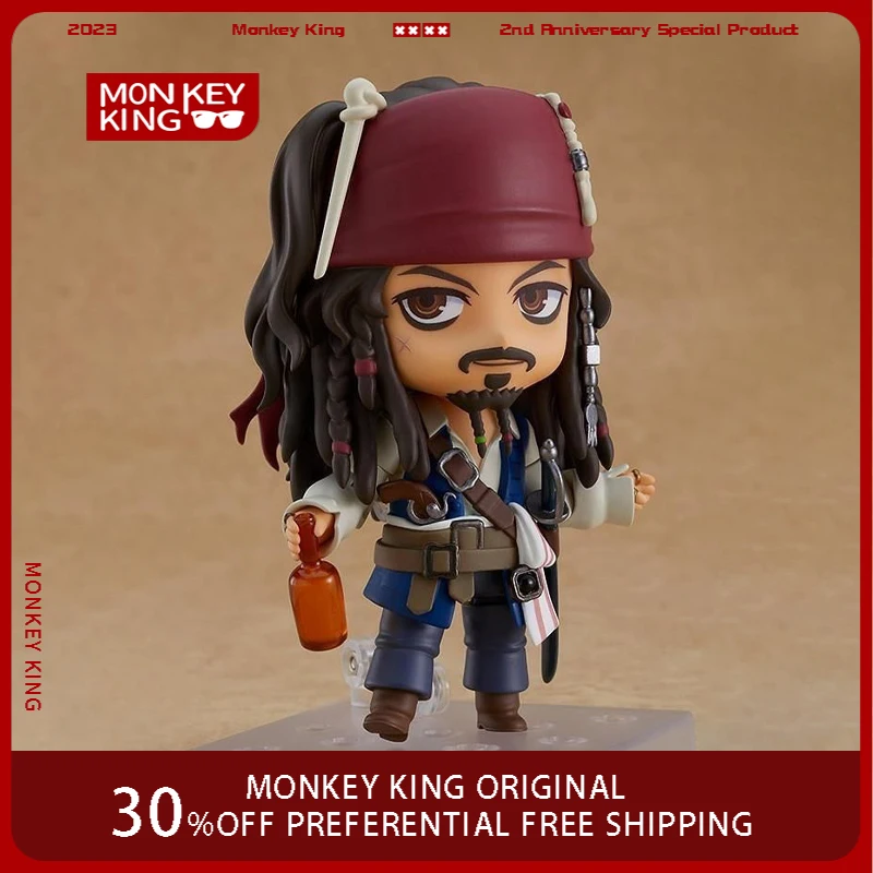 10cm Pirates of The Caribbean Figure Jack Sparrow High-end Anime Action Collection Desktop Ornament Decoration Children Toys