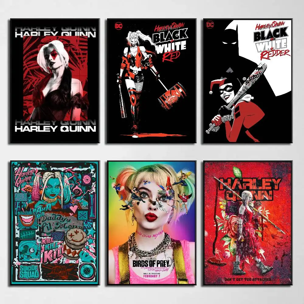 Постер фильма, самоклеящаяся художественная водостойкая бумажная наклейка, кофейня, бар, декор для стен комнаты, J-Joker Harley Cool Quinn