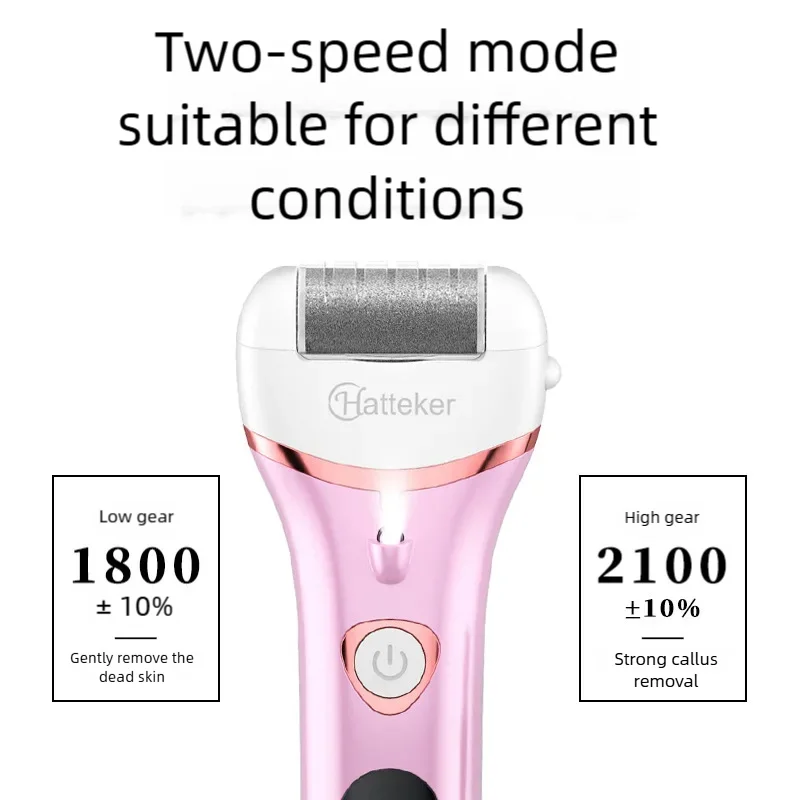 Hatteker ใหม่เครื่องบดเท้าไฟฟ้าผู้หญิงล้างทําความสะอาดได้ Dead Skin Clipper Lcd Digital Display เท้าเครื่องมือความงาม