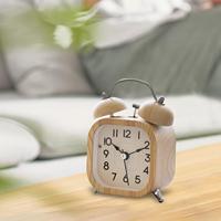 Bell Alarm Clock Non Ticking Creative with Backlight Desk Clock Bedside Wake up Clock for Desk Kids Home Bedside Bedroom
