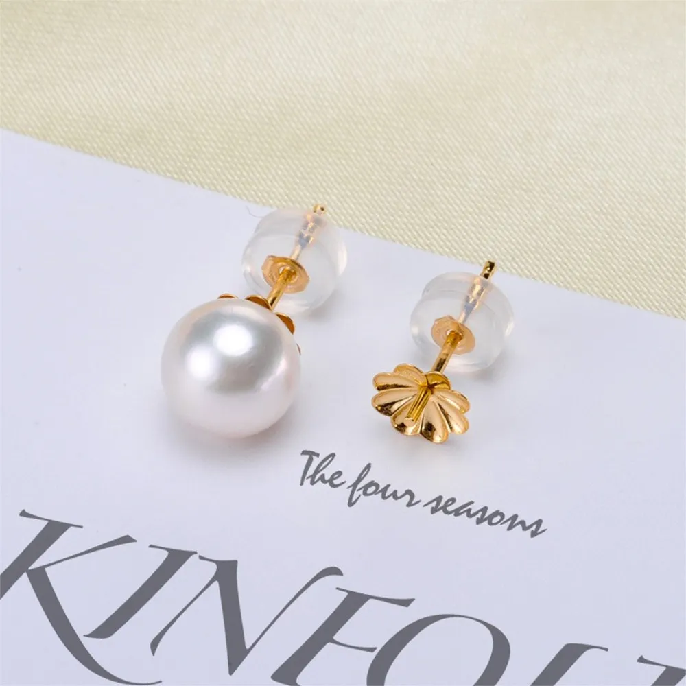 diy-pearl-accessories-g18k-gold-earrings-with-6mm-large-flower-disc-earrings-and-dragging-8-11mm-beads-with-ear-plugs-g220