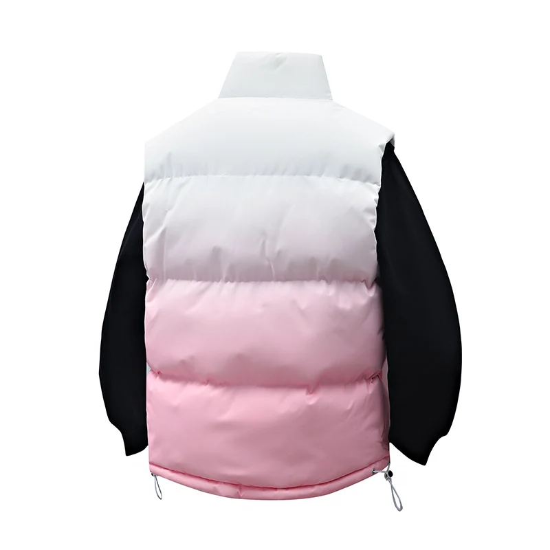 Novo estilo masculino gradiente colete esportes ao ar livre jaqueta de algodão moda na moda versátil de alta qualidade confortável colete ao ar livre