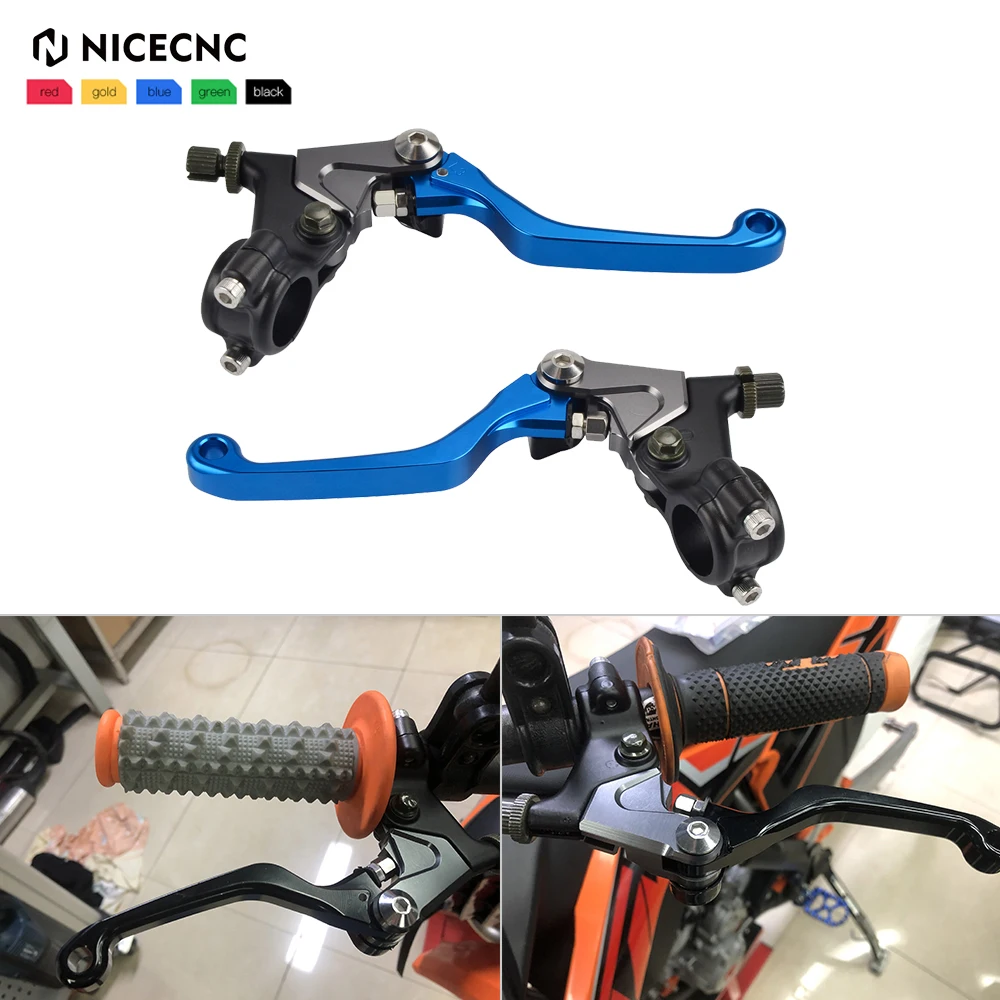 

NICECNC 7/8" Shorty Brake Lever & Clutch Lever For Yamaha YZ80 YZ125 YZ250 YZ400 TT250 DT125 DT250 MX250 Honda Suzuki Kawasaki