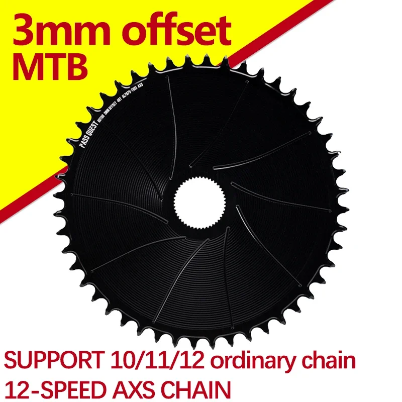 3mm Offest for Rotor VEGAST/ALDHU CRANKS 10 11 12 Speed Round Narrow Wide Chainring MTB Bike 12 Speed  AXS