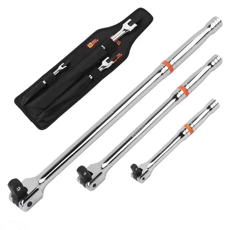 G7NA Professionelles 3-teiliges Brechstangen-Set, mehrere Antriebsgrößen, ergonomischer Auto-Reparatur-Werkzeug für und – Detail 5