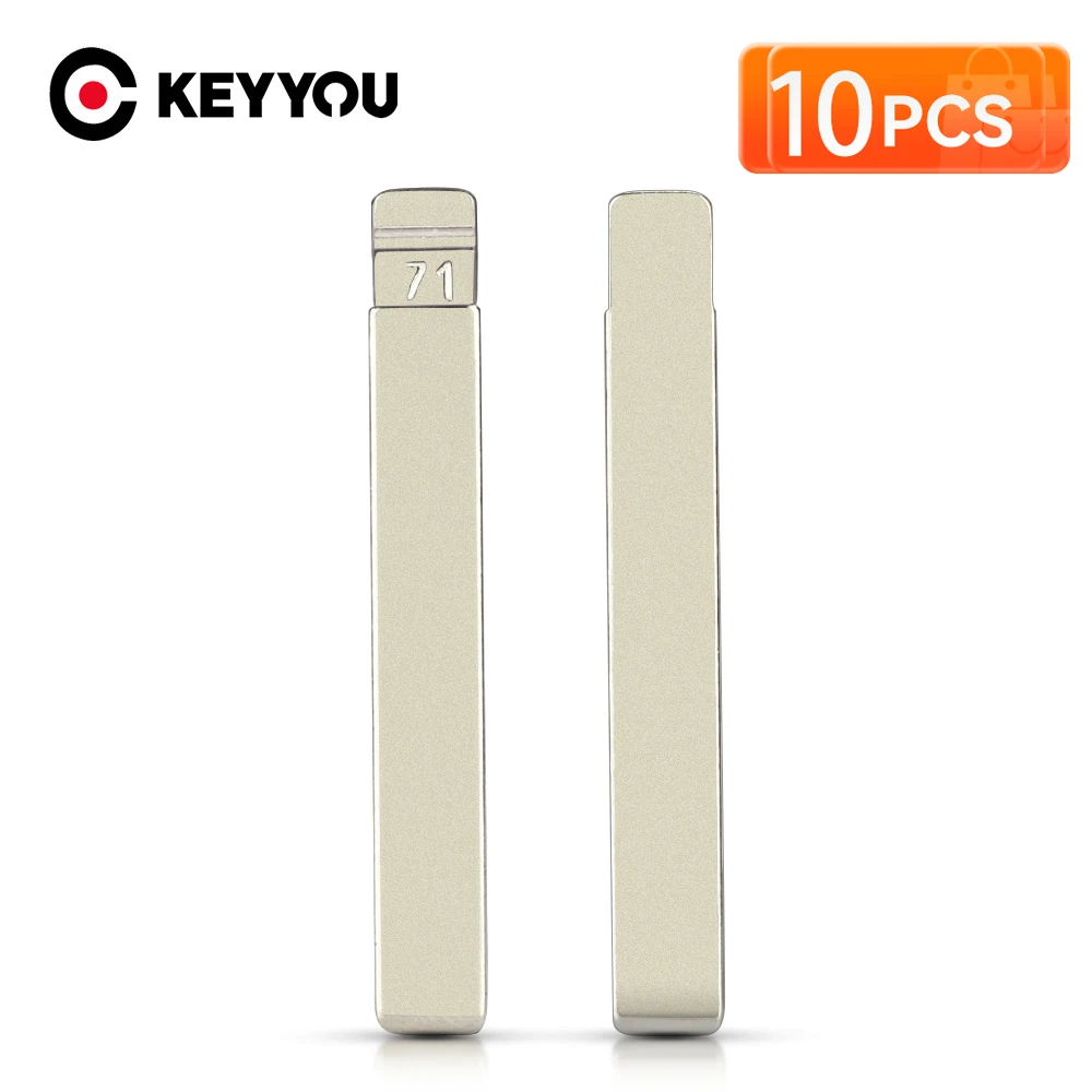 

KEYYOU 10 ШТ. НОВЫЙ 71 # HU100 металлический необрезанный пустой откидной лезвие дистанционного ключа для Opel, Chevrolet,Buick для KD Xhorse VVDI JMD