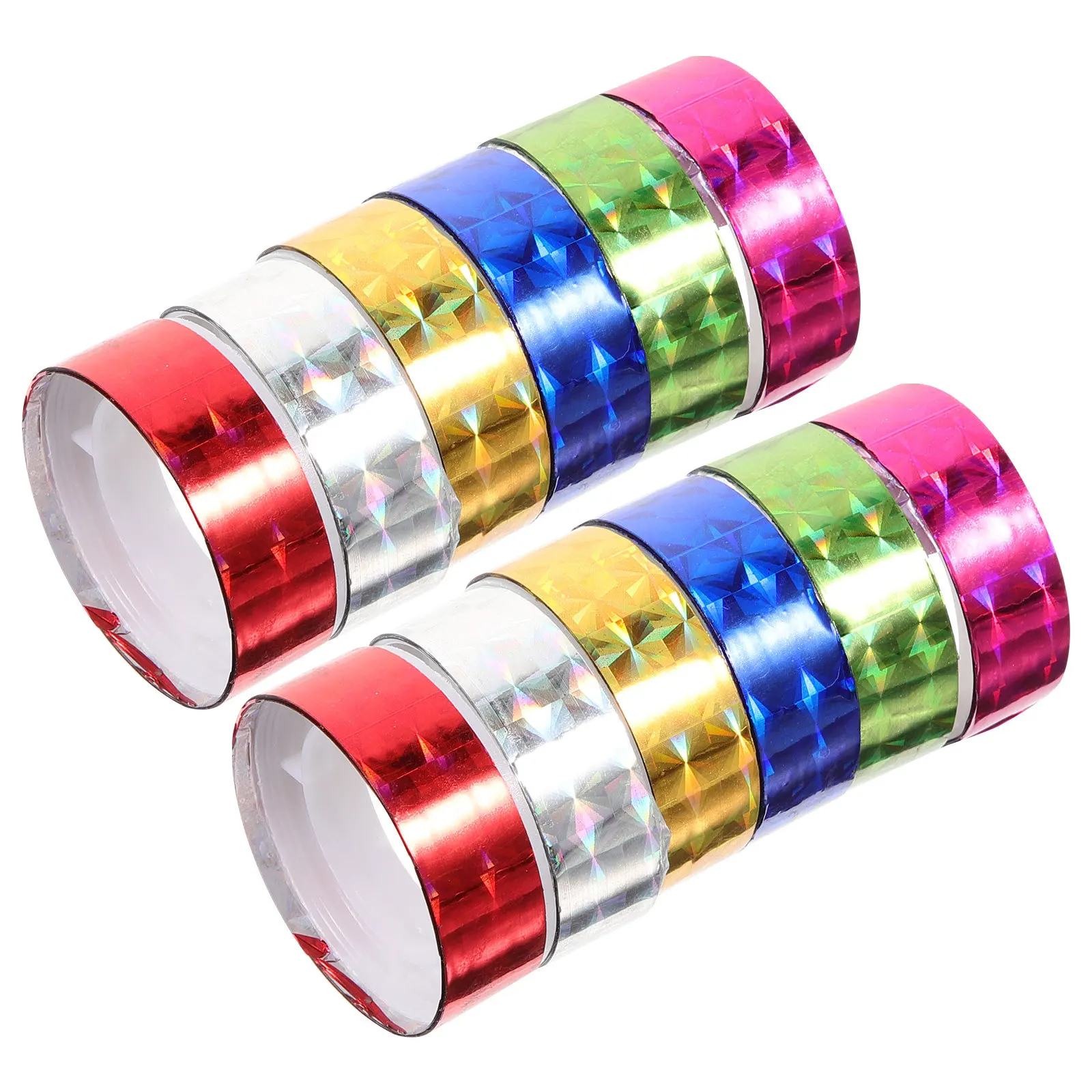 12 لفة من شريط القصاصات المربع المجسم، شريط زخرفي ملون يمكنك صنعه بنفسك للمجلات، ملحقات مجلة تغليف الهدايا