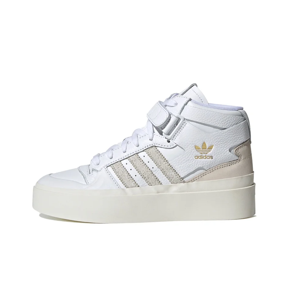 Adidas Originals FORUM Skateboard Shoes Women's Mid Top White/Brown GZ4293