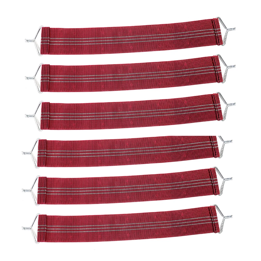 6pcs 의자 벨트 패브릭 강화 두꺼운 중력 의자 벨트 일광욕 의자 안락 의자 접이식 의자 번지 의자 벨트