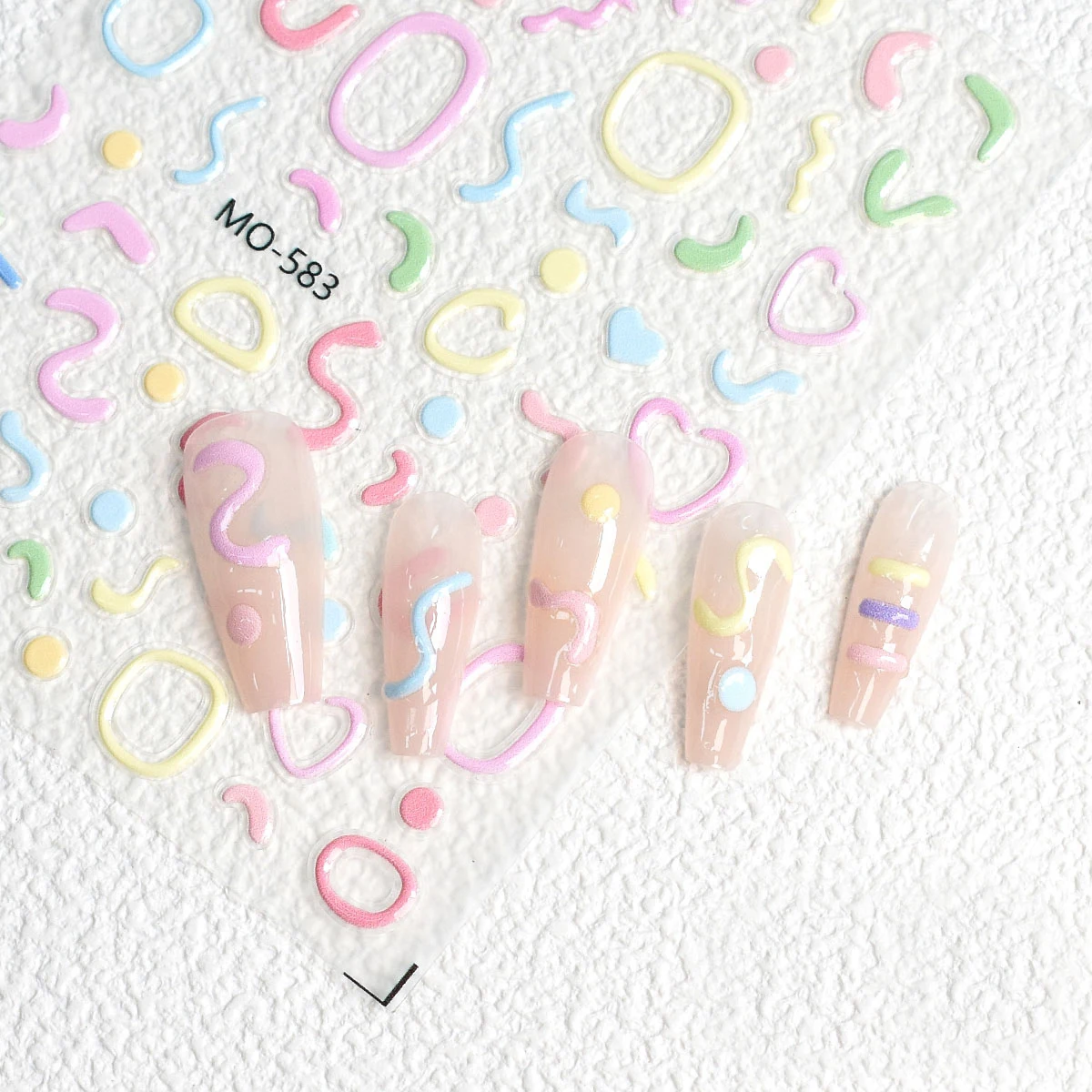 3 أوراق ملصقات أظافر على شكل زهرة بلون الحلوى، شارات أظافر على شكل فراشة ديزي على شكل قلب 5D، زينة فنية للأظافر ذاتية اللصق #6