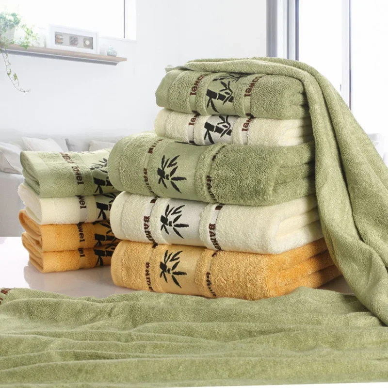 

Bamboo fiber towel set adult bath towel thick absorbent towel