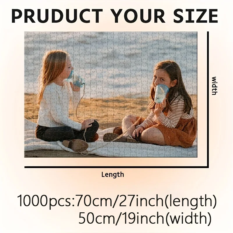 Customized Jigsaw Puzzle 1000Pcs Adult Paper Puzzle Game - You Can Customize Your Private Photos - Couple Photos - Family Photos - Pet Photos - Wedding Photos - as a Birthday Gift - and the Best Gift for Holidays