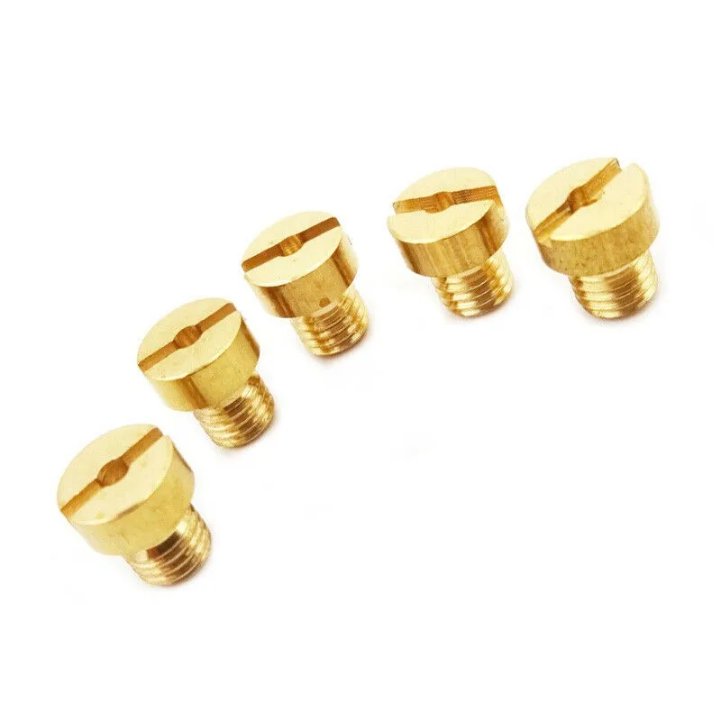 5pcs Carburetor Jets #60 65 70 75 80 for Motorized Racing Carburetor Fitment 60cc 80cc Engines Threaded Jet Replacement