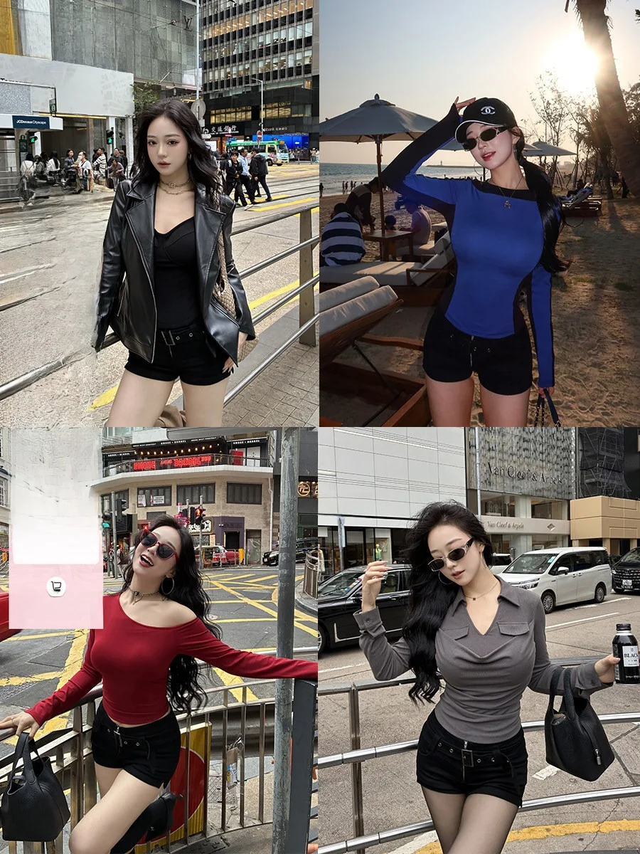 

Spicy Girl Sle Slim Fit V-Waist Cotton Denim orts Women's Summer Faion Casual High Waist Versatile Hot Pants