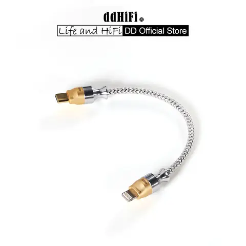 DD ddHiFi MFi07S Nyx 시리즈 실버 차폐 라이트닝 하이파이 OTG 케이블, 슈퍼차지 고전류 OTG 플러그 v.2.0, 10cm, 50cm Best5