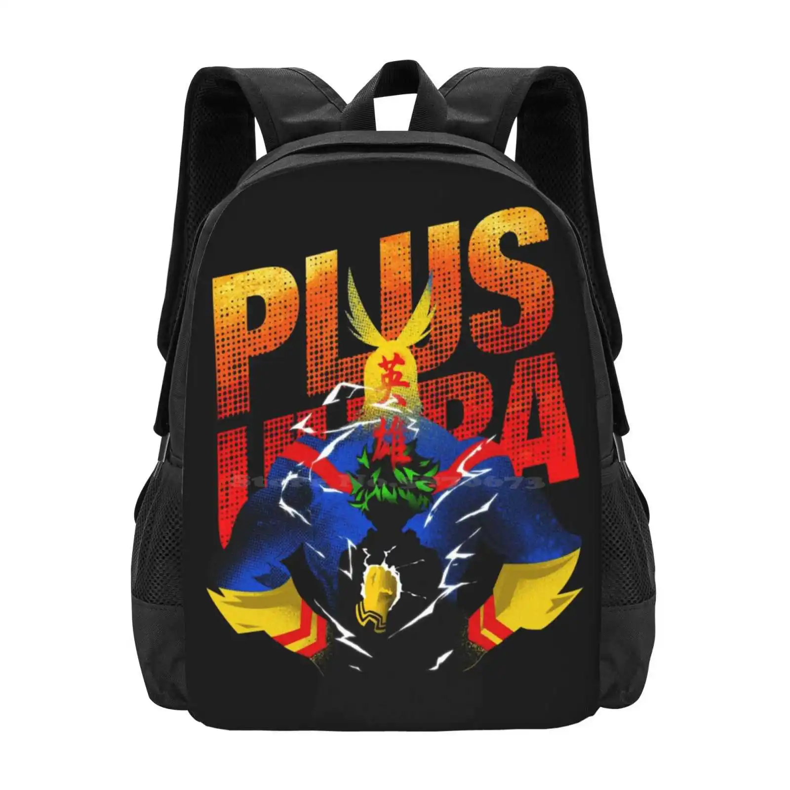 

Plus Ultra School Bags Travel Laptop Backpack Toshinori Yagi Plus Ultra All Might Mha Boku No Hero Academia My Hero Academy