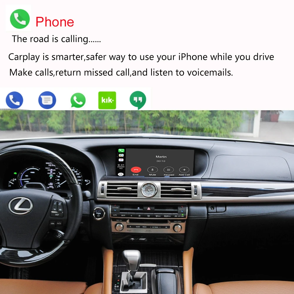 LX-Apple CarPlay sem fio com link espelho, AirPlay, Android, interface automática, funções do Youtube, Lexus LX 570 2015-2021