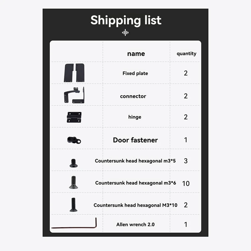 

3D-принтер 270 ° Комплект обновления дверной петли для 3D-принтера X1. Простая установка, улучшенная доступность.