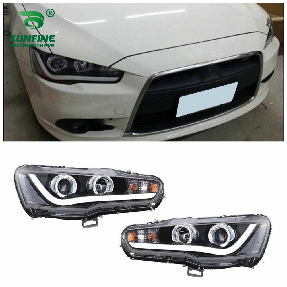 Car Styling Car Headlight Assembly For Mitsubishi Lancer EVO X 2008-UP LED Head Lamp Car Tuning Light Parts Plug And Play