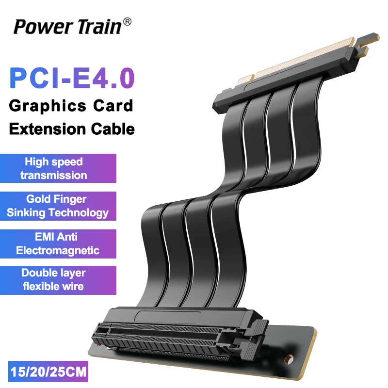 

Силовой шлейф Pcie4.0/3,0 GPU удлинитель 30/40 серии видеокарт 90 градусов 15 20 25 см графическая карта