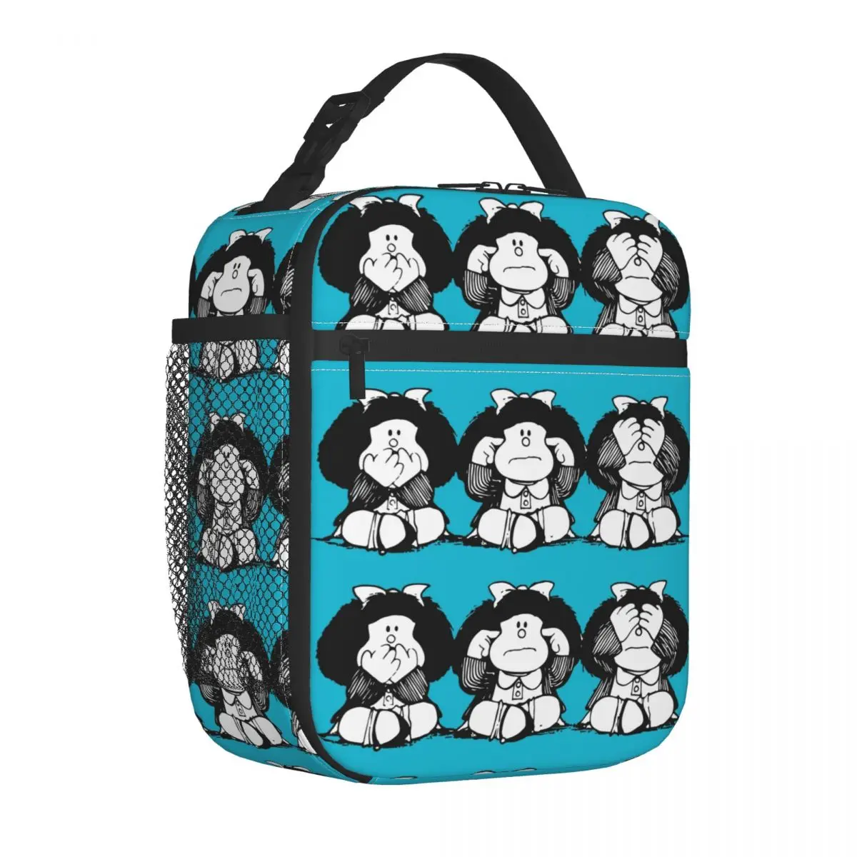 

Mafalda X изолированная сумка для обеда, Термосумка многоразового использования Портативный Ланч-бокс для мужчин и женщин, офисный контейнер для еды и пикника