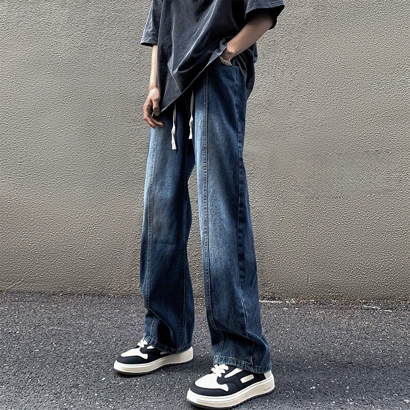 

Men's Jeans Summer Straight Male Cowboy Pants Trousers 2025 Korean Autumn Fashion 90s Streetwear Grunge Y2k Casual Xs Trend Kpop