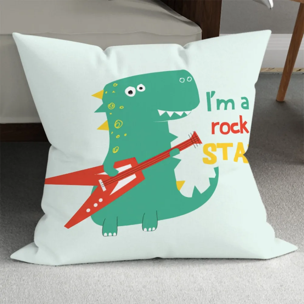 CIFBUY Cute Cartoon Dinosaur Monster Cushion Cover Decorative Throw Pillow Case with Zipper for Children's Backrest Living Room