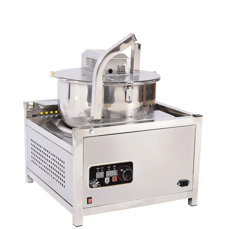 แก๊ส/ความร้อนแม่เหล็กไฟฟ้า Caramel เครื่องทำป็อบคอร์น Commercial ทรงกลม Popcorn Maker