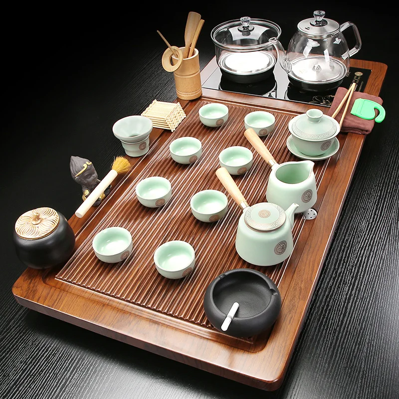 

Living Room Drinkware Tea Set Ceramic Chinese Ceremony Infuser Tea Set Drinkware Porcelain Portable Juego De Te Home Products