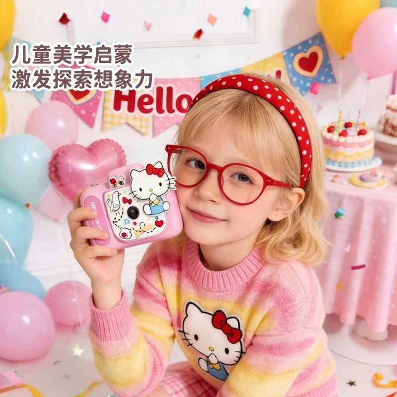 Kawaii Sanrio Hello Kitty Children's Camera Cute Travel Photo Taking Tool HD Bracket Model Outdoor Travel Cartoon New Style