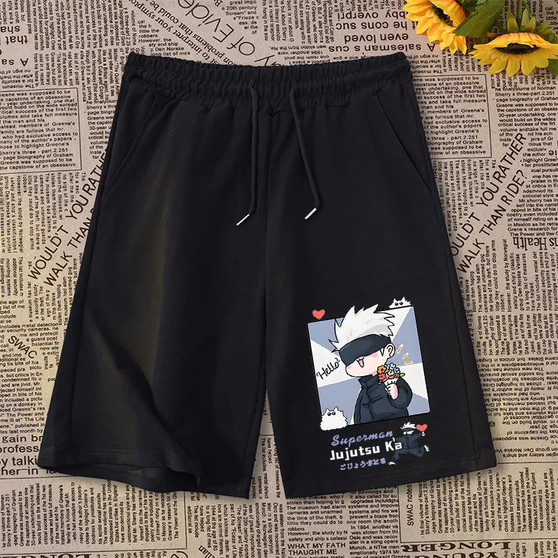 

Jujutsu Kaisen Anime Merchandise - Fivezou's Jointly Designed Pure Cotton Shorts - Summer Men's Casual Loose Shorts
