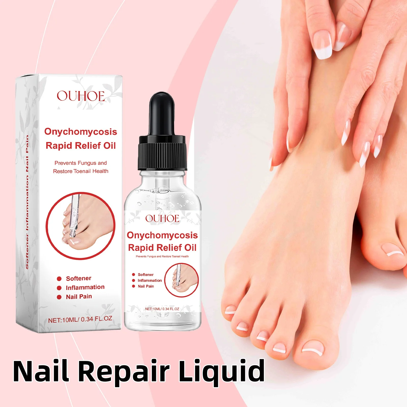 nail polish repair solution repairs damaged nails, nourishes feet, and restores nail shine with nail polish nutrient solution