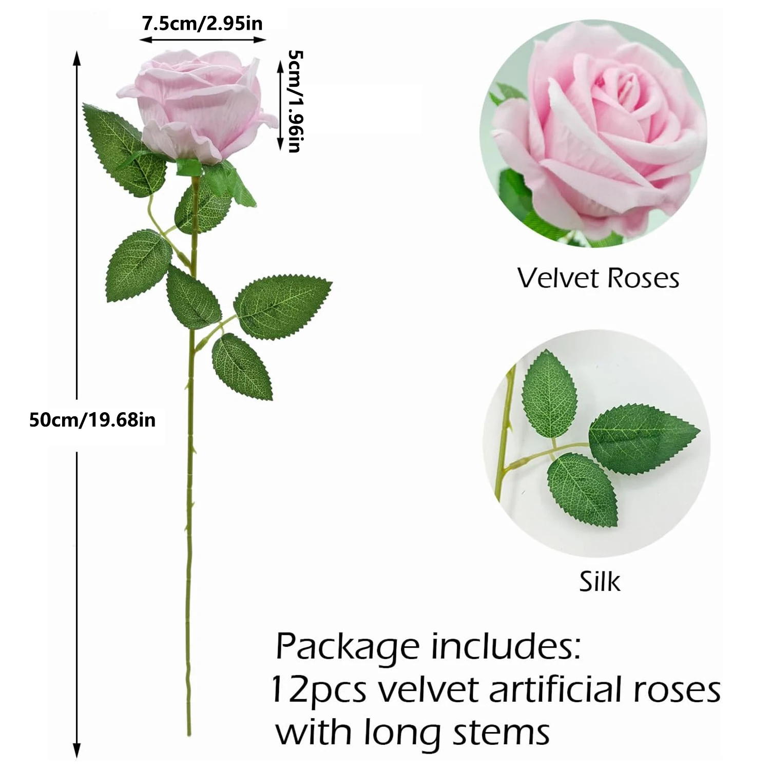 5/10 Stück künstliche Blumen Seidenrosen langer Zweig Brautstrauß Hochzeit Zuhause Vase Tischdekoration DIY Geschenkbox Valentinstag – Detail 18