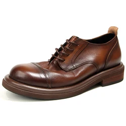 Retro cowhide Men's shoes high-quality Men's leather shoes Handmade Mens Formal Shoes Luxury Men's casual shoes Wear resistant