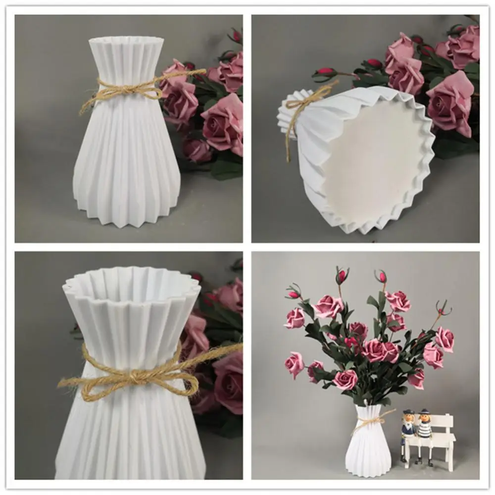 Flower Vase Holder Office Plastic Decoration Dried Basket Craft DIY Home Party Decoration