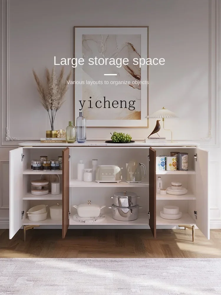 i10.9- Sideboard Cabinet Light Luxury Storage Living Room High-Grade Super Crystal Stone Home Entrance Cabinet