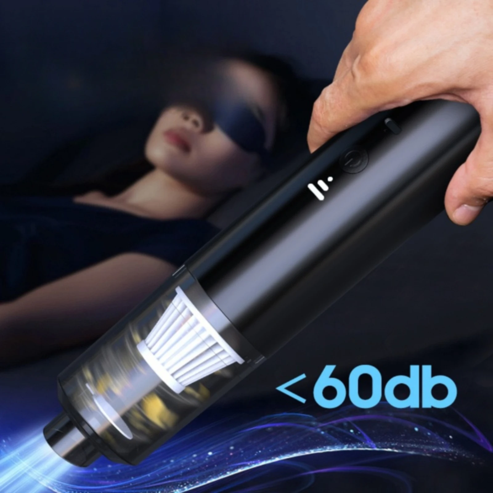 Cordless Car Vacuum Cleaner Washable Handheld Car Vacuum Cleaner Reusable 2 in 1 for Drivers, Home, Office view 6