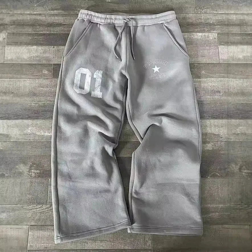

Спортивные штаны American Sle Streetwear с свободными прямыми брюками, повседневные брюки Y2K, спортивные брюки, удобная дышащая длинная футболка...