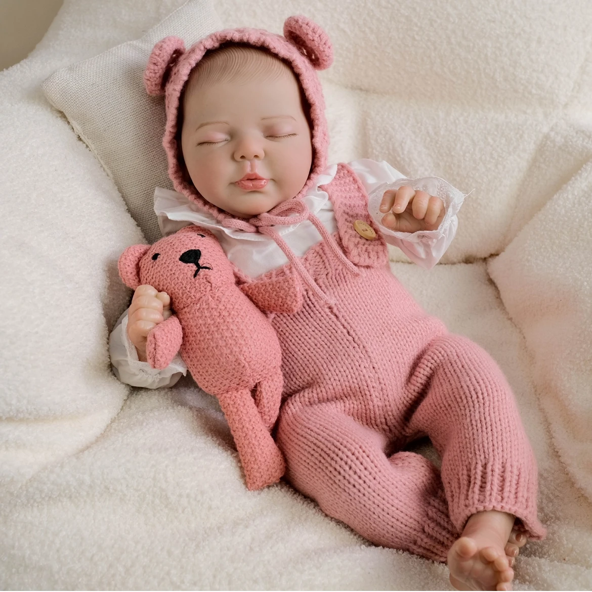 Poupée Reborn Valentina réaliste de 20 pouces, avec Expression du sommeil paisible, Collection de mode faite à la main, cadeau de noël parfait pour les enfants