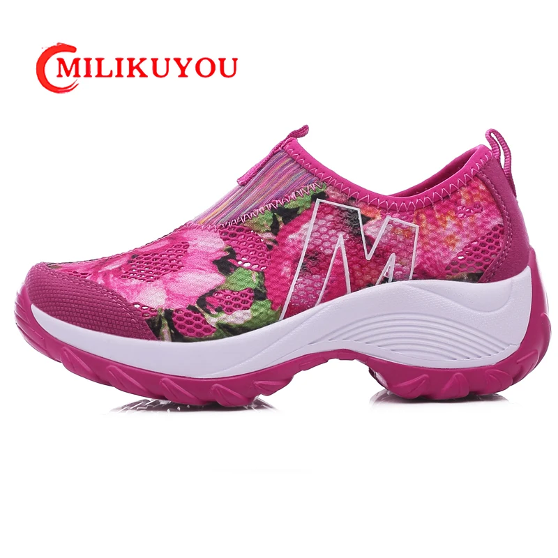 

2024 Summer Women Sneakers Hollow Out Leisure Platform Shoes Outdoor Mountaineering Shoes Breathable Women Vulcanized Shoes ﻿