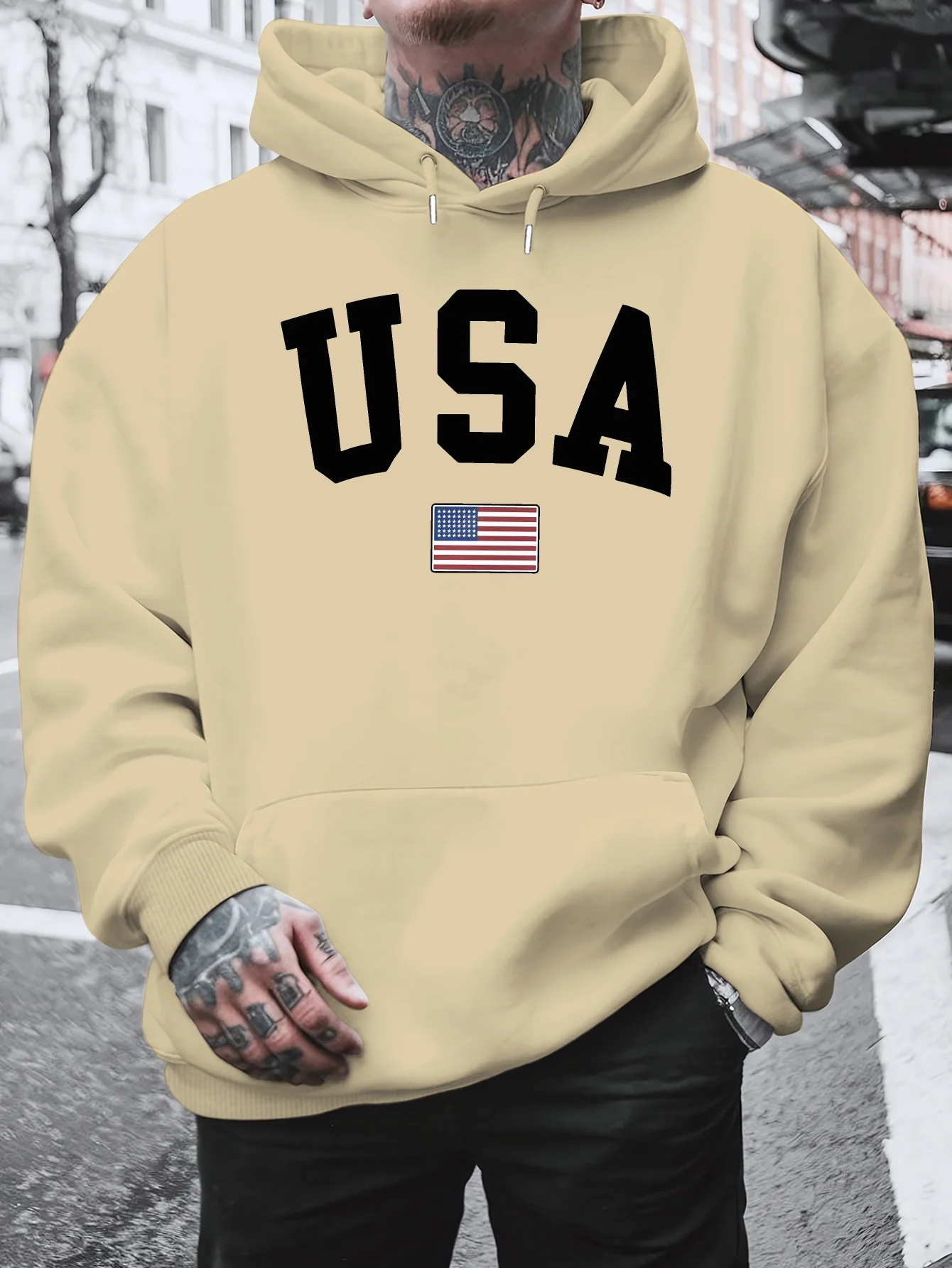Printed Plush Youth Autumn and Winter Style Plus Dalian Hat Fashion Brand Sweater, Usa 2024 New Versatile Spring and Autumn PLUS SIZE