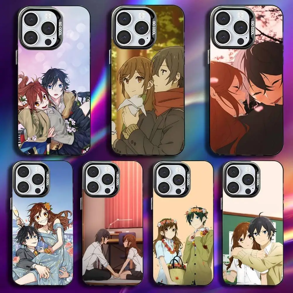 

Anime Horimiya Phone Case For iPhone 17,16,15,14,13,12,11,Pro,Max,Plus,Mini,XS,SE Anti Fall Black Matte Hard Bumper