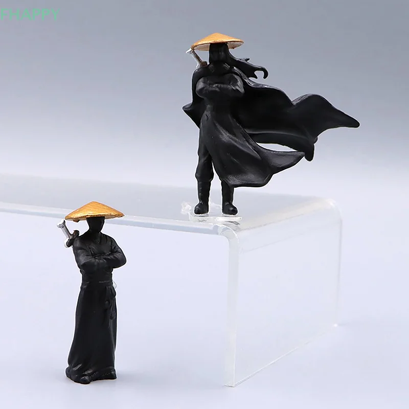 1PC Fairy Garden Miniatures Cool Chinese Kung Fu Swordsman Figure Sand Table Layout Mini Landscape Supplies Desk Decoration