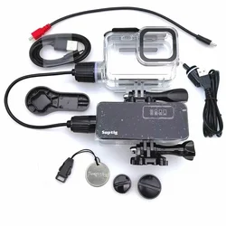 5200mAh Waterproof Power Bank Battery Charger Waterproof Case Protect Frame For GoPro Hero8 9101112 Black Action Camera Charging