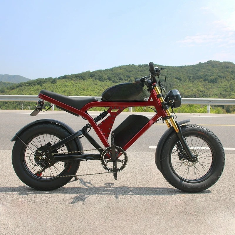 

Retro lithium battery power electric motorcycle 52v1500w55ah long battery life electric bicycle