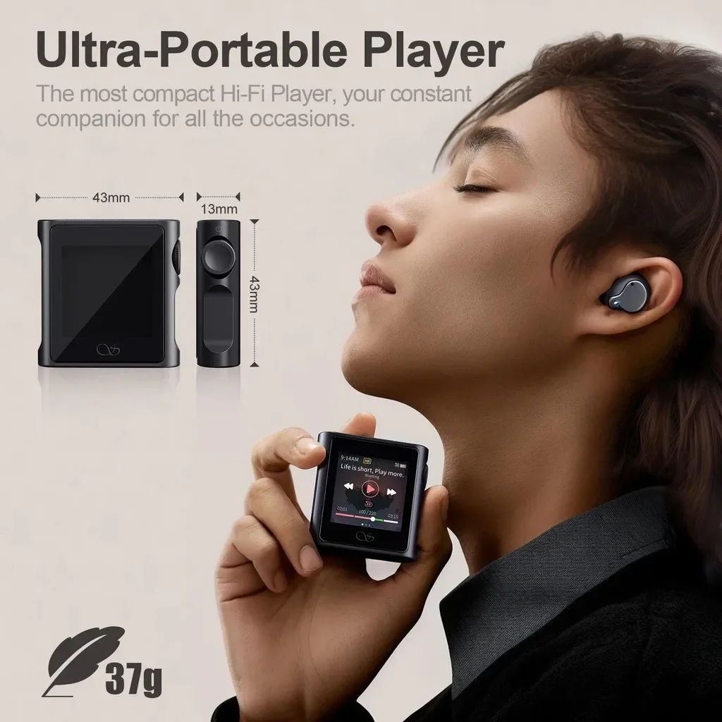 SHANLING M0S Leitor de música de áudio de alta resolução MP3 CS43131 USB DAC AMP bidirecional Bluetooth 5.0 LDAC/aptX/AAC/SBC PCM384 DSD128