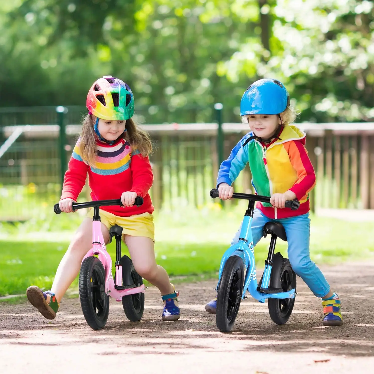 Balance Bike for 2-5 Year Old, 12 Inch Toddler Bike No Pedal Training Bicycle with Adjustable Seat Height, Airless Tire (Pink)
