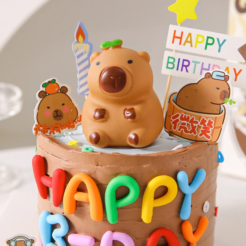 

1Pcs Cute Cartoon Capybara Night Light Battery Dimming Sleep Night Lamp For Children's Room Decor