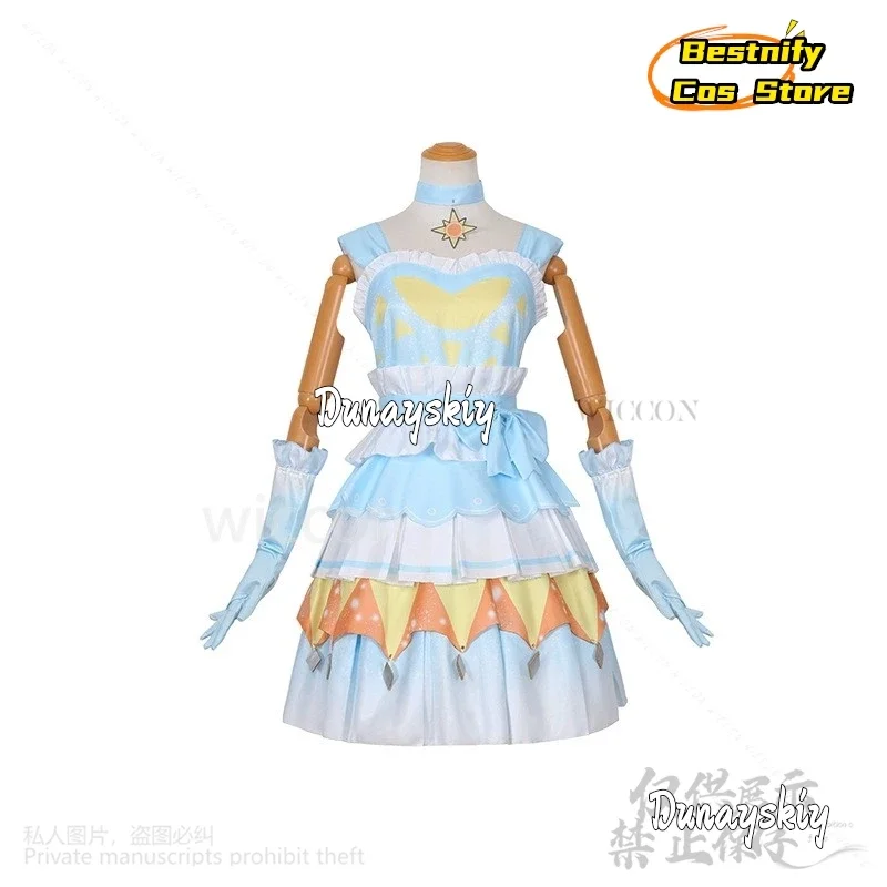 コスプレキリヤアオイアニメアイカツ！コスプレ日本のアイドルかわいい女の子コスチュームケーキドレスアクアブルーロリータ素敵なかわいいJirai Kei пла