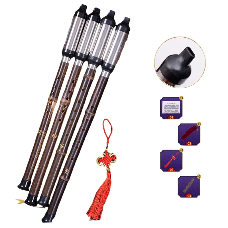 Chinese Ethnic Instrument Bamboo Bawu Pipe Bawu Flute G/f/c Tone Learning Style of Blowing Bau Traditional Musical Instrument